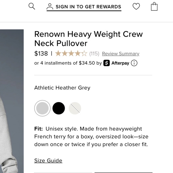 Alo Heavy Weight Crew Neck Pullover - Purple 💜 - Picture 4 of 4